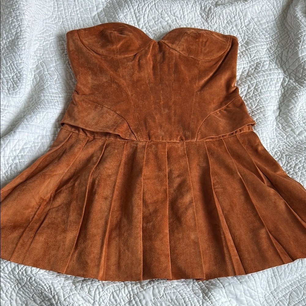 Orange Strapless Dress